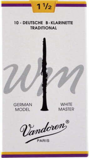 Vandoren Bb Clarinet White Master Traditional Reeds Strength 1.5 Καλάμι 10τμχ