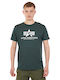 Basic Print T-Shirt Grün