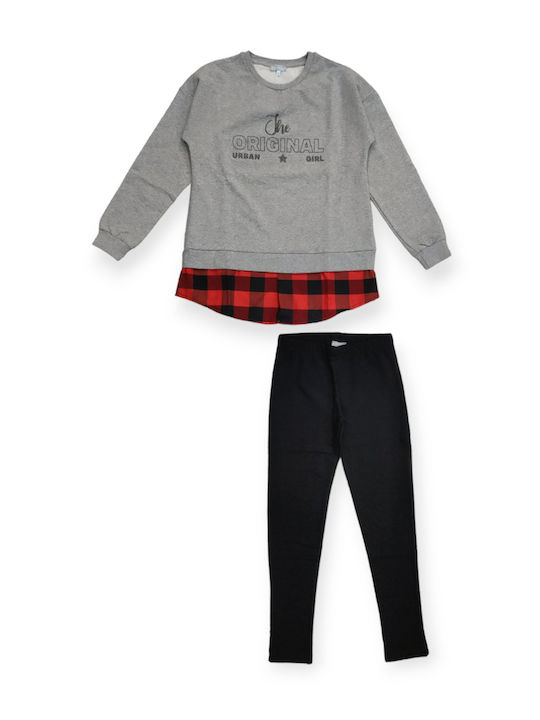 Kids' Set with Leggings Winter 2pcs Gray