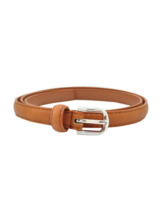 Women's Slim Belt 7887-26 Camel Brown