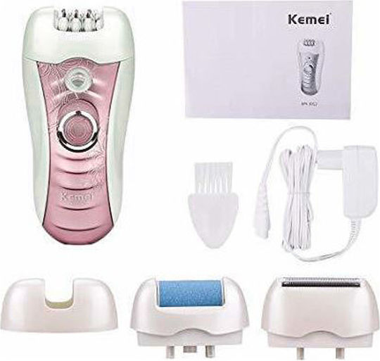 Kemei 3 in 1 Σετ Αποτρίχωσης Epilator για το Σώμα KM-3012 Ροζ
