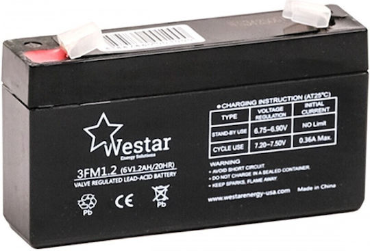 Westar 3FM1.2 Μπαταρία UPS με Χωρητικότητα 1.2Ah και Τάση 6V