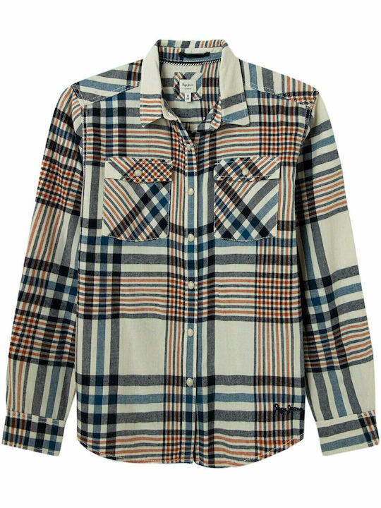Kids Checked Shirt Long Sleeve Multicolour Pandora