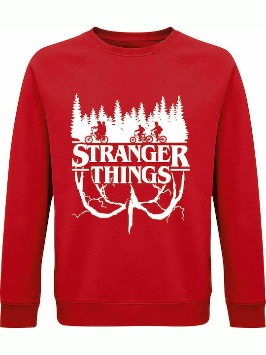 Sweatshirt Unisex, Organic "Stranger Things", Red