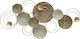 Ankor Decorative Geometric Element Circles Brown Metal 109.2x5.1x52.7cm