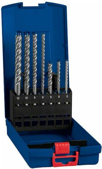 Bosch SDS plus-7X Set 7 Burghie cu Tija SDS Plus pentru Materiale de construcție