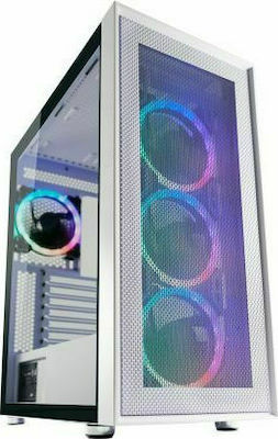 LC-Power Gaming Wanderer X Middle Tower Cutie de calculator cu iluminare RGB Alb