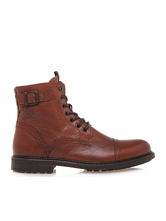 Jack & Jones Leder Stiefel Cognac