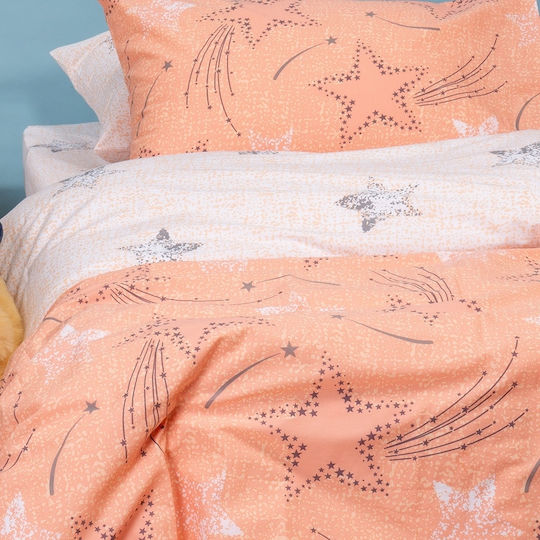Melinen Star Girl Kids Cotton Pillowcase Set 50x70cm Orange