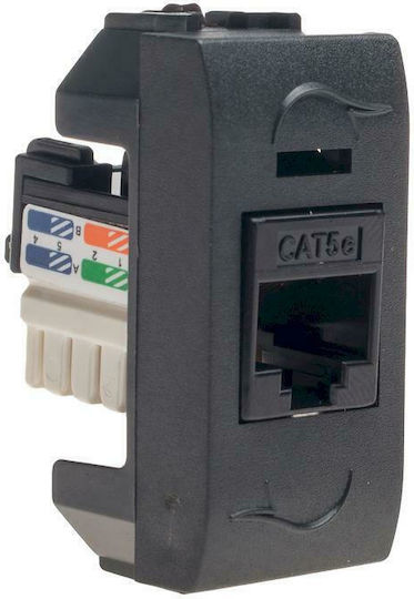 Geyer Einzel Netzsteckdosenmechanismus RJ45 in Schwarz Farbe 7764.C5