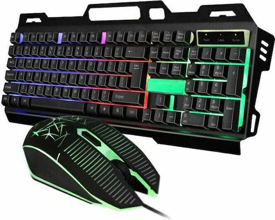 CMK-198 Σετ Gaming Πληκτρολόγιο με RGB φωτισμό & Ποντίκι (Αγγλικό US)