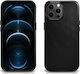 iCarer Oil Wax Back Cover Δερμάτινο Μαύρο (iPho...