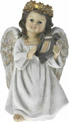 Iliadis Christmas Plastic Illuminated Cherub Figure Gray 32.5x14.5x14cm