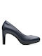Anatomic Leather Pointed Toe Stiletto Navy Blue High Heels Ambyr Joy