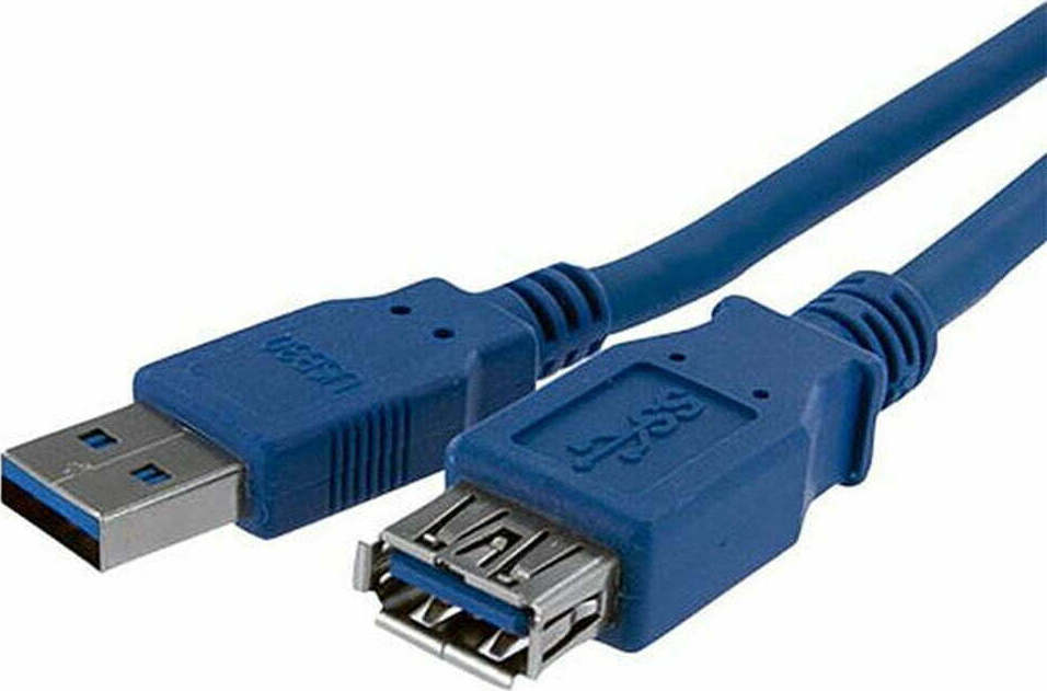 StarTech USB 2.0 Cable USB-A male - USB-A female Μπλε 1m (USB3SEXT1M ...
