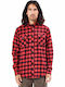 Long-sleeved Flannel Shirt Checked Red / Black