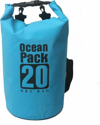 Ocean Pack Dry Shoulder Bag 20lt Light Blue