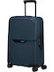 Samsonite Magnum Cabin Hard Suitcase Navy Blue with 4 Wheels Height 55cm