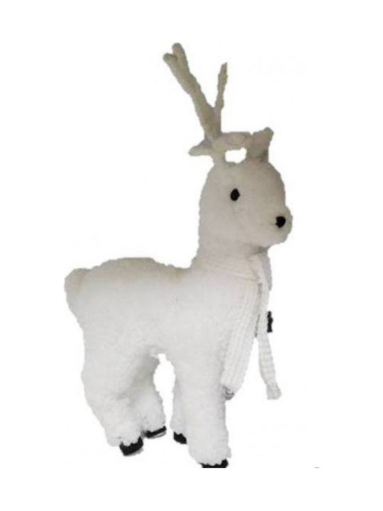 TnS Christmas Fabric Figure Deer White Height 30cm