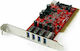 StarTech Placă PCI Cu 4 Porturi USB 3.0