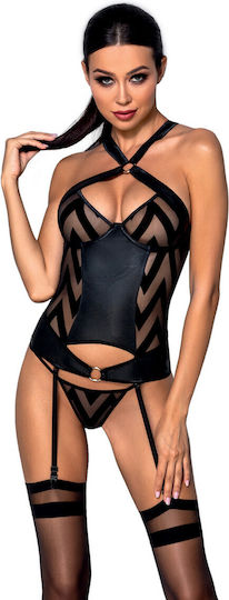 Passion Hima Corset Harness Μαύρο