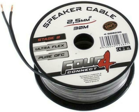 Four Connect Stage2 Speaker Cable Set Car Audio Cables 2x2.5mm2 4-800236