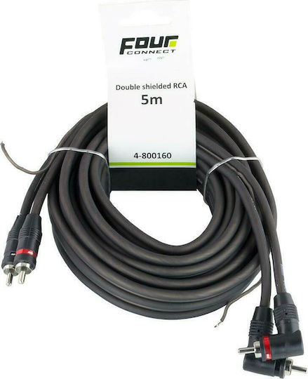 Four Connect Basic RCA Car Audio Speaker Cable 5m