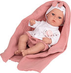 Munecas Arias Baby Doll Elegance Nia Βινυλίου με Υπνόσακο Κουβερτάκι 33 cm.