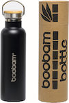 Boobam Bottle Bottle Thermos Stainless Steel Black 600ml with Loop b0134 5116751