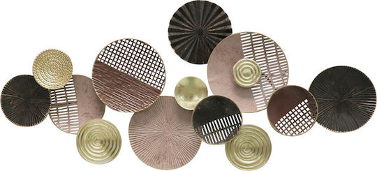 Ankor Decorative Wall Decor made of Metallic Circles 111.8x6.4x56.5cm 1pcs