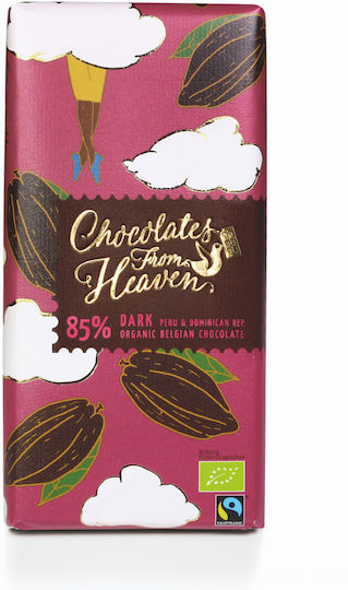 Chocolates from Heaven Peru Dark Οrganic Organic Chocolate Dark with 85% Cocoa 100gr
