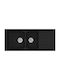 Sanitec Classic Undermount Sink Left Synthetic Granite W115xD50cm Granite Black