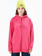 Long Women's Sweatshirt Jacket Hooded Hot Pink