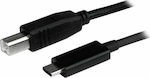 StarTech USB 2.0 Cable USB-C male - USB-B male Μαύρο 1m (USB2CB1M)