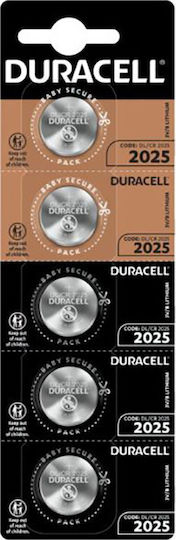 Duracell Μπαταρίες Λιθίου Ρολογιών CR2025 3V 5τμχ