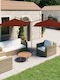 Quadratischer Metallischer Gartenschirm Terra Cotta 6x3m