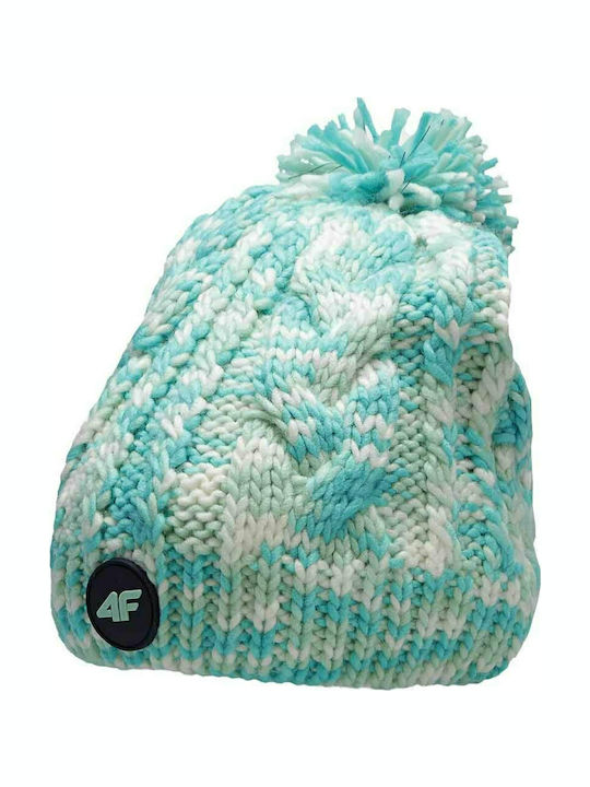 Kids Beanie Knitted Turquoise