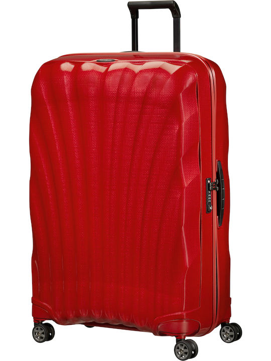 Samsonite C-LITE Große Hartreisekoffer Rote mit 4 Rädern Höhe 81cm