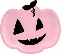 PartyDeco Κολοκύθα Halloween Πιάτο για Party Halloween 6τμχ