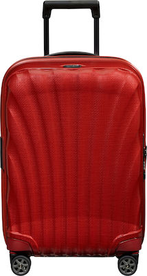 Samsonite C-Lite Spinner Cabin Travel Suitcase Hard Red with 4 Wheels Height 55cm