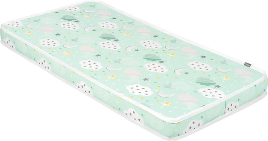 Kikka Boo Στρώμα Κούνιας Fantasia Plus Clouds Mint 60cmx120cmx6cm