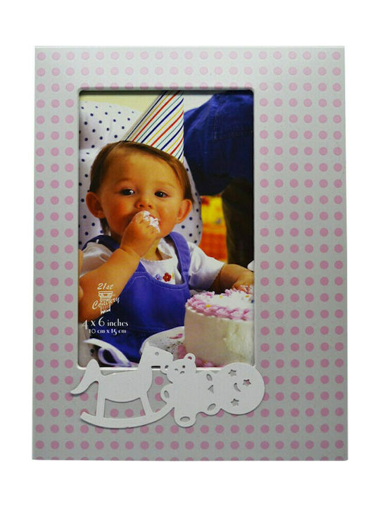 Ankor Pferdchen Kinder Fotorahmen Metallisch Pink Pooh 10x15cm