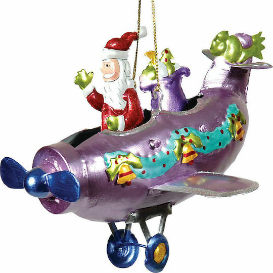 Ornament suspendat Avion Metalic Violet 16x20buc