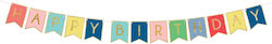 PartyDeco Happy Birthday Γιρλάντα για Party 15εκ.