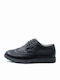 IQ Shoes Boys Leather Moccasins with Laces Black