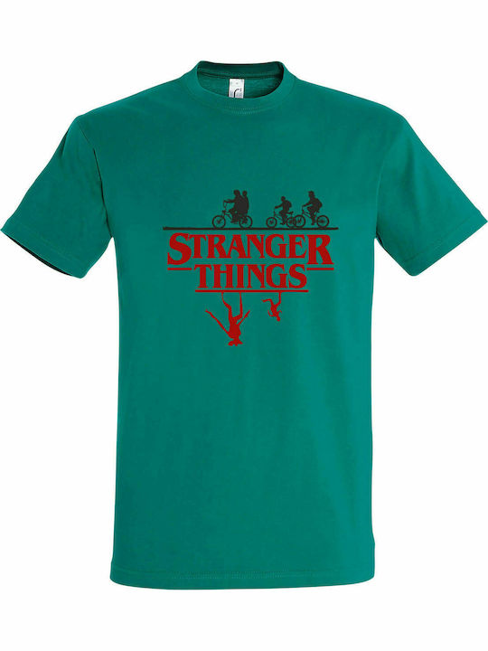 T-shirt Unisex "Stranger Things, Upside Down", Emerald