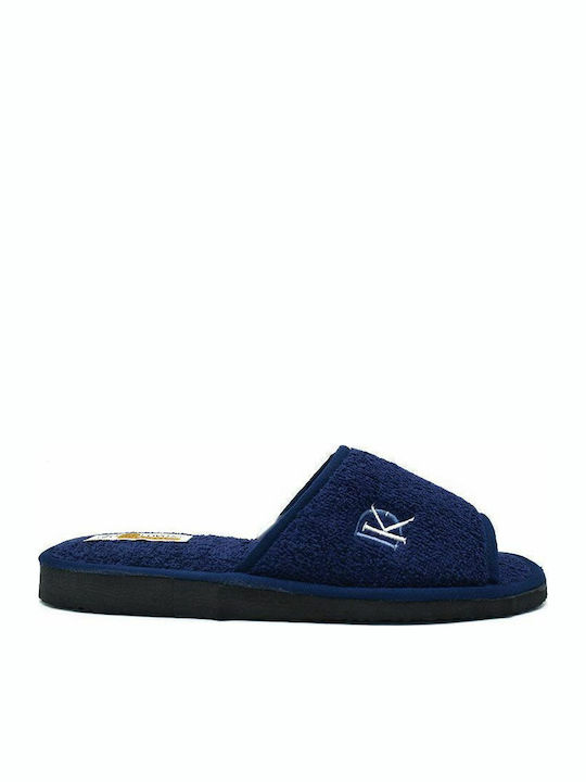 Kolovos Men's Terry Slippers Blue
