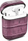 iCarer Bamboo Case Leather Bamboo Purple for Apple AirPods 1 / AirPods 2