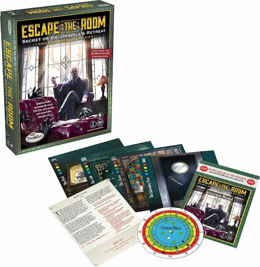 Board Game Escape The Room Secret Of Dr Gravelys Retreat for 3-8 Players 13+ Years Old (EN) Think Fun