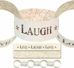 Synchronia Papierkette Live Laugh Love Girlande für Partydekorationen
